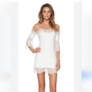 For love and lemons Belle Mini Dress in White M
